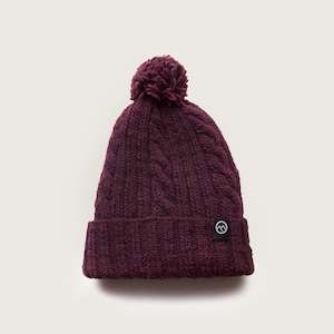 Merino Wool Ohakune Beanie - Grape