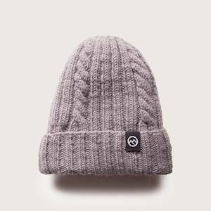 Merino Wool Cable Beanie - Grey