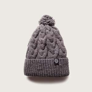 Merino Wool Links Beanie - Slate