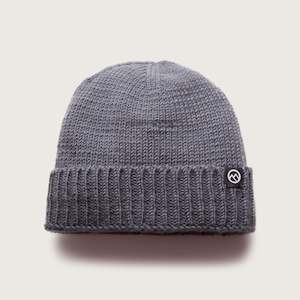 Accessories Beanies: Merino Wool Fisherman Beanie - Slate