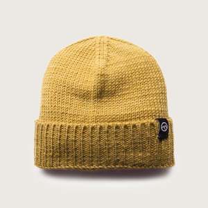 Merino Wool Fisherman Beanie - Mustard