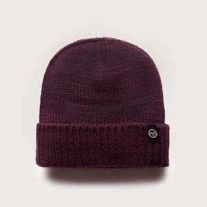 Merino Wool Fisherman Beanie - Grape