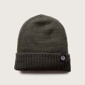 Accessories Beanies: Merino Wool Fisherman Beanie - Forest