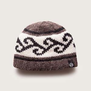 Accessories Beanies: Koru Wool Beanie - Natural Brown