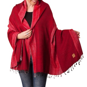 Accessories Sherpa Shawl Scarf: Sherpa Scarf/Shawl - Red