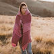 Sherpa Scarf/Shawl - Denim Red