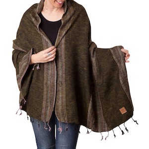 Accessories Sherpa Shawl Scarf: Sherpa Scarf/Shawl - Forest