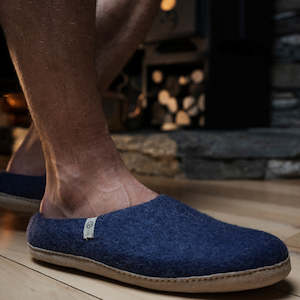 Wool Slippers: Wool Slippers - Denim