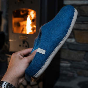 Wool Slippers: Wool Slippers - Petrol