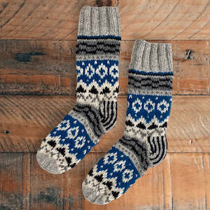 Accessories Wool House Socks: Knitted Wool Nordic Socks