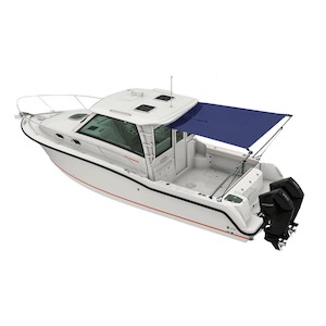 T Top Boat Top Extensions: Cabin Cruiser Stern Shade Extension Kit