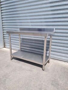 Stainless Steel Bench, Splashback 2 Tier