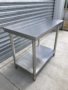 Stainless Steel Benches: Stainless Steel Bench, Non Splashback 2 Tier