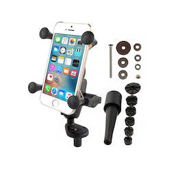 RAM Fork Stem Mount with Double Socket Arm & Universal RAM X-Grip Phone Cradle (…