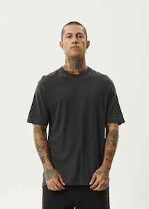 Mens: AFENDS CLASSIC RETRO FIT TEE - STONE BLACK