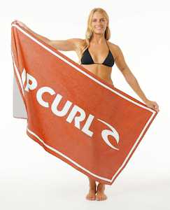 Mens: RIP CURL BRAND LOGO TOWEL - ORANGE AMBER