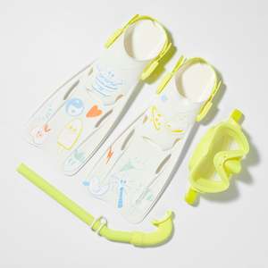 Sunnylife Kids Snorkel Set Med - The Sea Kids Yellow