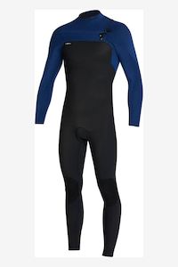 O'NEILL HYPERFREAK CHEST ZIP FULL 4/3MM WETSUIT - NAVY BLACK