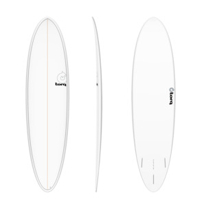 TORQ TET 7'2" MOD FUN - WHITE / PINLINE