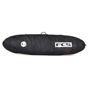 Board Bags: FCS TRAVEL 1 LONGBOARD COVER 9'2" - BLACK/GREY