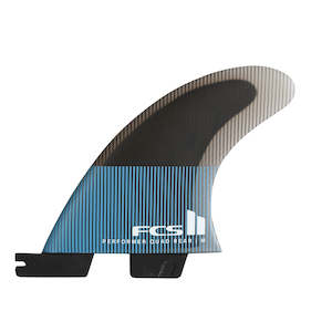 FCS II PERFORMER PC QUAD REAR FIN SET SMALL - TRANQUIL BLUE