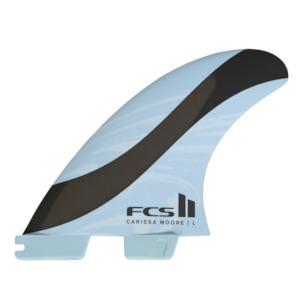 FCS II CARISSA MOORE SIGNATURE FIN SET BLUE/BLACK - SMALL