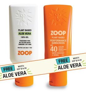 ZOOP SPF40 PERFORMANCE SUNSCREEN + ALOE BUNDLE