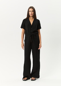 Womens: AFENDS MASON RELAXED JUMPSUIT - BLACK