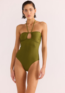 MINK PINK IRINA CUT OUT ONE PIECE - KHAKI