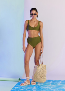 MINK PINK IRINA BIKINI TOP - KHAKI