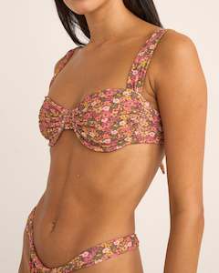 RHYTHM MARIE FLORAL SOFT STRAP BALCONETTE TOP - PINK