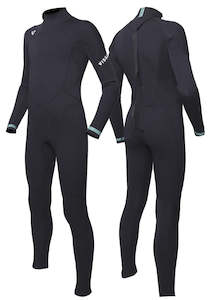 Wetsuits: VISSLA EASY SEAS BOYS 3-2 FULL FLATLOCK BACK ZIP- BLACK