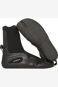 Wetsuit Accessories: VISSLA SEVEN SEAS 3MM SPLIT TOE BOOTIE - BLACK