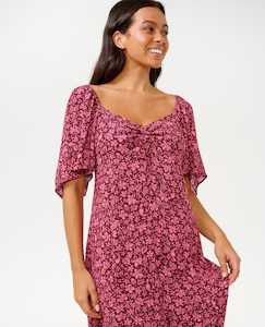 Dresses: RIP CURL BEACH PARTY S/S MINI DRESS - HOT PINK