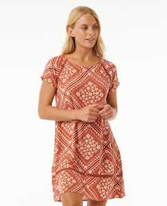 SOLEIL SHIFT DRESS - RUST