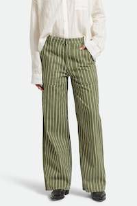 BRIXTON VINTAGE MILITARY LW PANT - OLIVE SURPLUS/WHITECAP