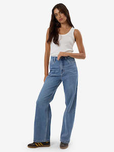 W Pants: THRILLS CHERRY STRETCH JEAN - DARK DUST BLUE