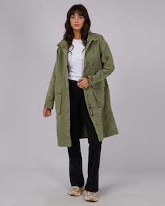 ALL ABOUT EVE PIONEER MIDI ANORAK - KHAKI