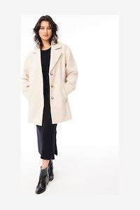 SIENNA WOOL COAT - OAT MARLE