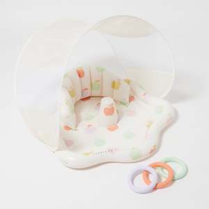 Accessories: SUNNYLIFE BABY PLAYMAT WITH SHADE - APPLE SORBET