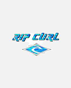 RIP CURL LOGO STICKERS - BLACK/BLUE