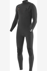 VISSLA SEVEN SEAS 3/2mm CHEST ZIP FULL SUIT - CHARCOAL