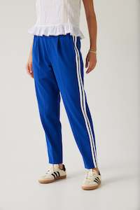 Womenswear: Tuesday Bobbie Pants  - Blue with Double Stripe