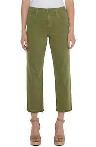 Womenswear: Liverpool Kennedy Cropped Jean - Eucalyptus