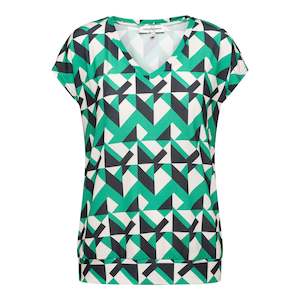 &Co Woman Lucia S Block Top - Green Multi