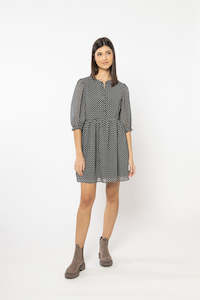 Seeking Lola Becoming Dress - Mono Geo Print