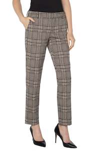 Liverpool Kelsey Pant Tan/Black Plaid