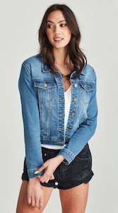 Womenswear: Junkfood Jeans Dixie Denim Jacket mid blue