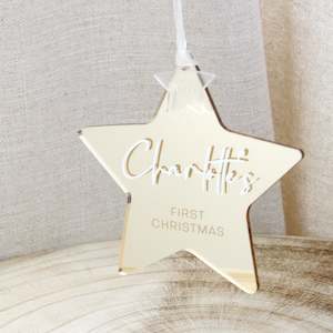 First Christmas Star Decoration