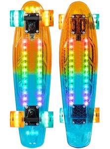 MADD LIGHT UP DECK RETRO BOARD ORANGE / TEAL